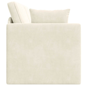 vidaXL Canapé-lit de sol crème 213 x 70 x 77 cm Velours