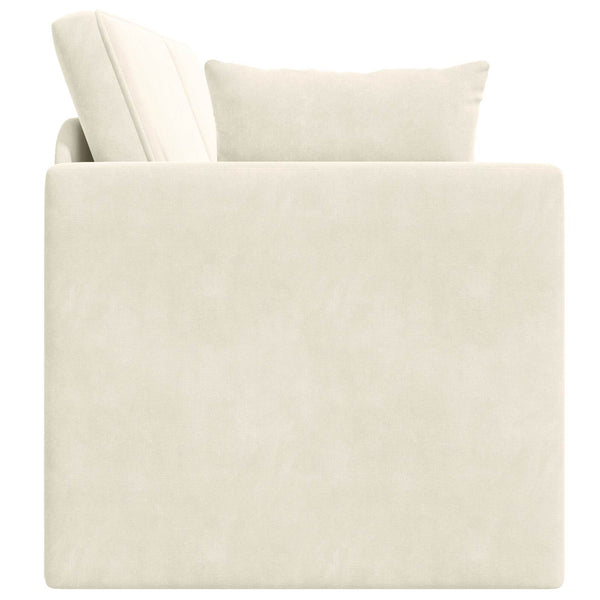vidaXL Canapé-lit de sol crème 213 x 70 x 77 cm Velours