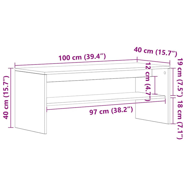 TV-Regal in Altholz-Optik, 100 cm