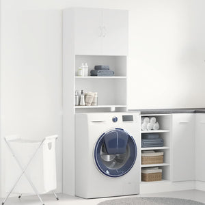 Waschmaschinenschrank Weiß 64x24x190 cm