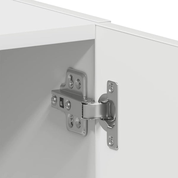 Waschmaschinenschrank Weiß 64x24x190 cm