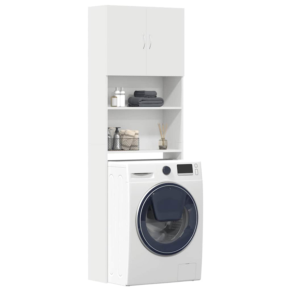 Waschmaschinenschrank Weiß 64x24x190 cm