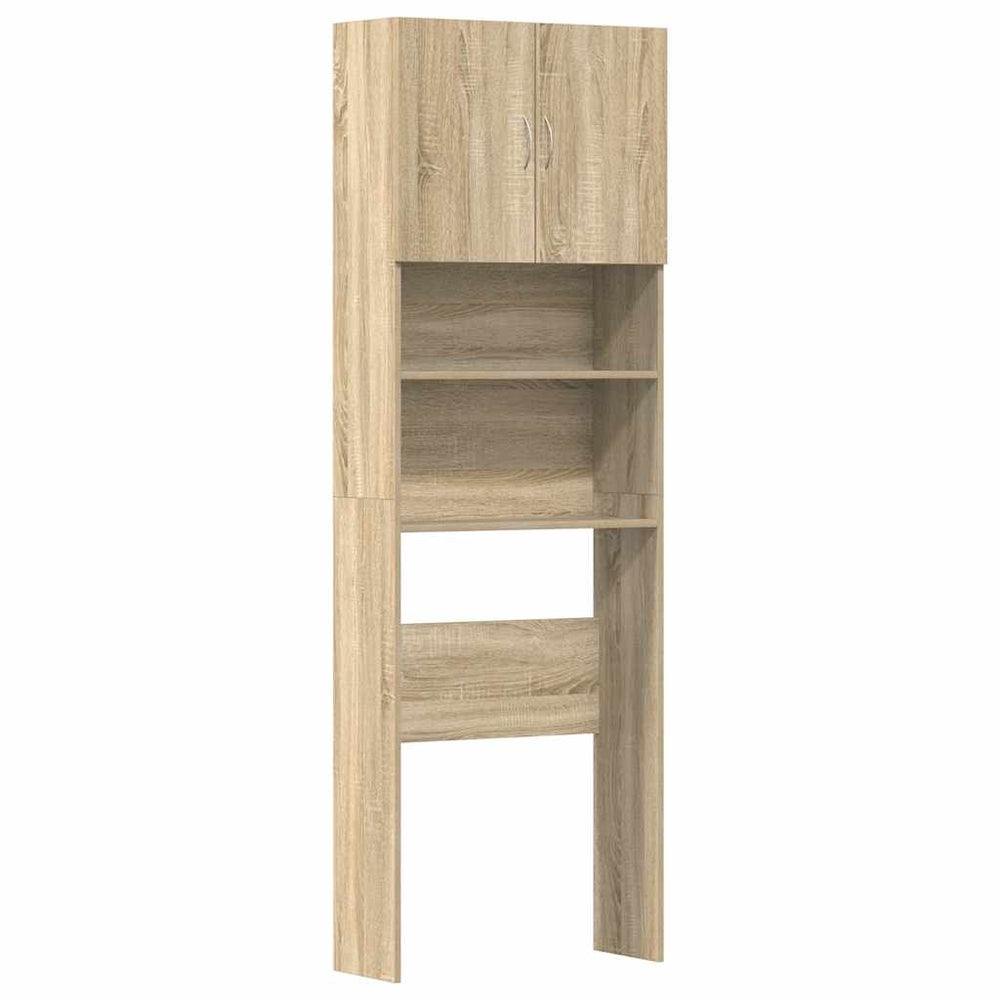 vidaXL Washing Machine Rack Sonoma Oak 64x24x190 cm Engineered Wood