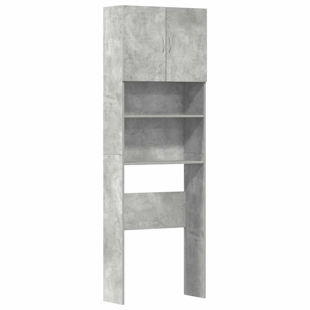 Waschmaschinenschrank Betongrau 64x24x190 cm