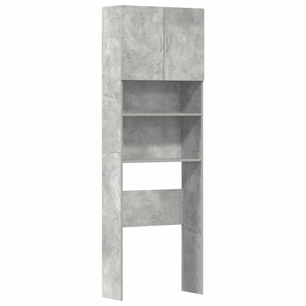 Waschmaschinenschrank Betongrau 64x24x190 cm