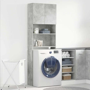 Waschmaschinenschrank Betongrau 64x24x190 cm