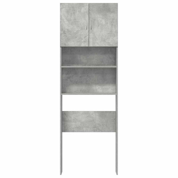 Waschmaschinenschrank Betongrau 64x24x190 cm