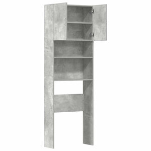 Waschmaschinenschrank Betongrau 64x24x190 cm