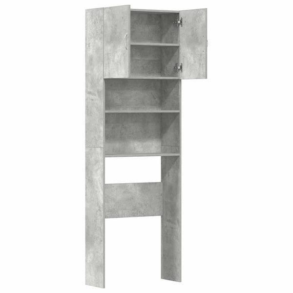 Waschmaschinenschrank Betongrau 64x24x190 cm