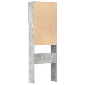 Waschmaschinenschrank Betongrau 64x24x190 cm