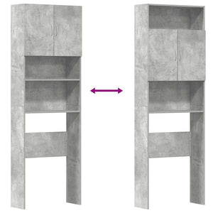 Waschmaschinenschrank Betongrau 64x24x190 cm