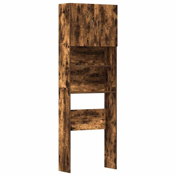 Waschmaschinenschrank Räuchereiche 64x24x190 cm