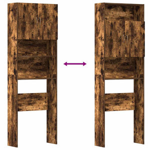 Waschmaschinenschrank Räuchereiche 64x24x190 cm
