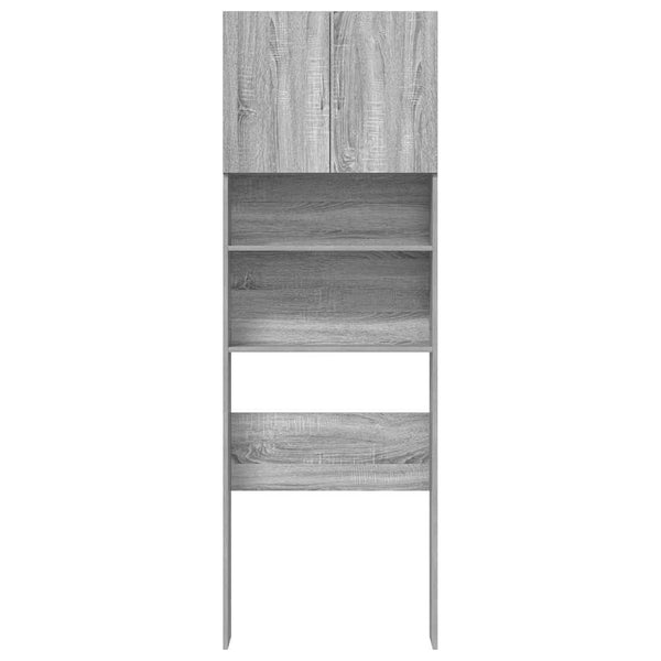 Waschmaschinenschrank Grau Sonoma 64x24x190 cm