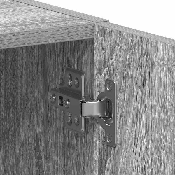 Waschmaschinenschrank Grau Sonoma 64x24x190 cm