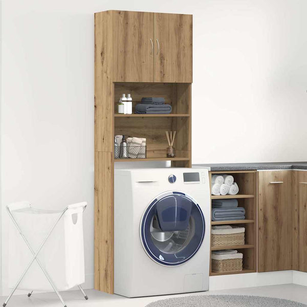 Waschmaschinenschrank Artisan Eiche 64x24x190cm