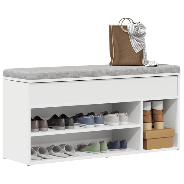 Schuhbank Weiß 102 cm