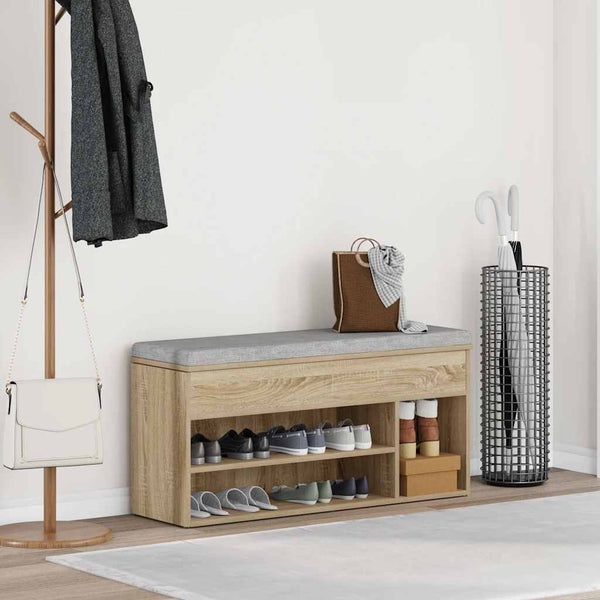 Schuhbank Sonoma Eiche 102 cm