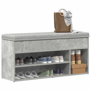Schuhbank Betongrau 102 cm