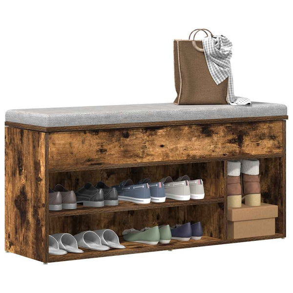 Schuhbank Räuchereiche 102 cm