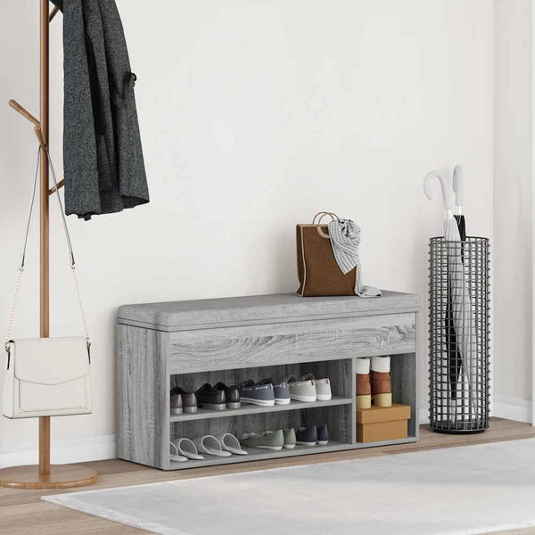 Schuhbank Grau Sonoma 102 cm