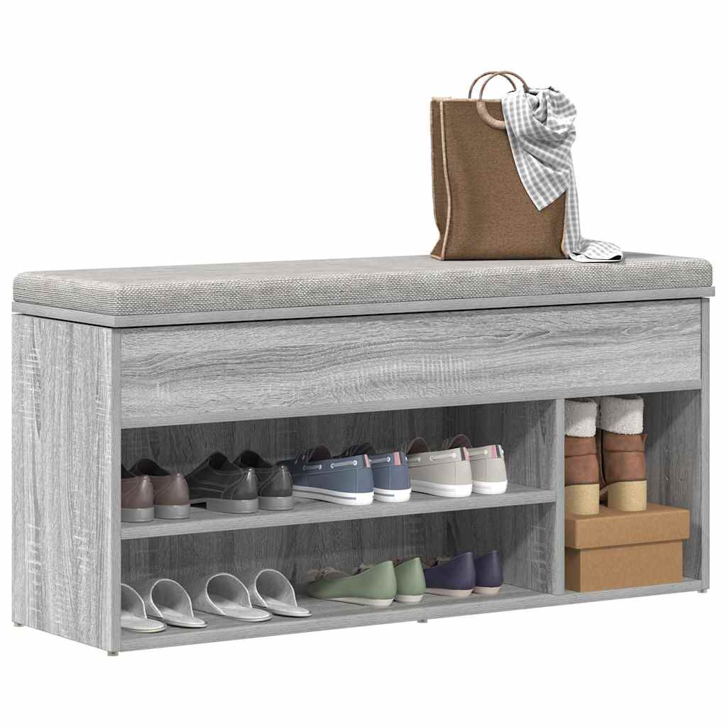 Schuhbank Grau Sonoma 102 cm