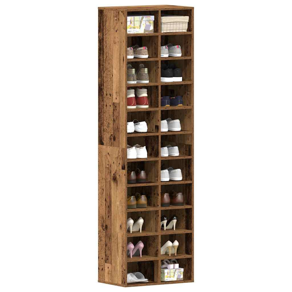Schuhschrank Altholz-Optik, 183cm hoch