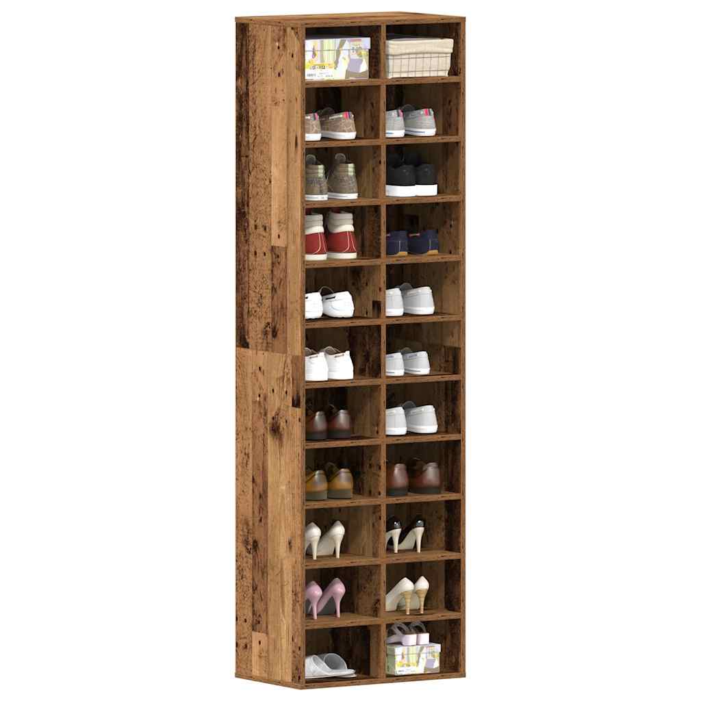 Schuhschrank Altholz-Optik, 183cm hoch