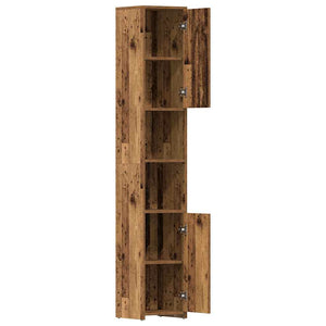 Badschrank Altholz-Optik, 30x183,5 cm
