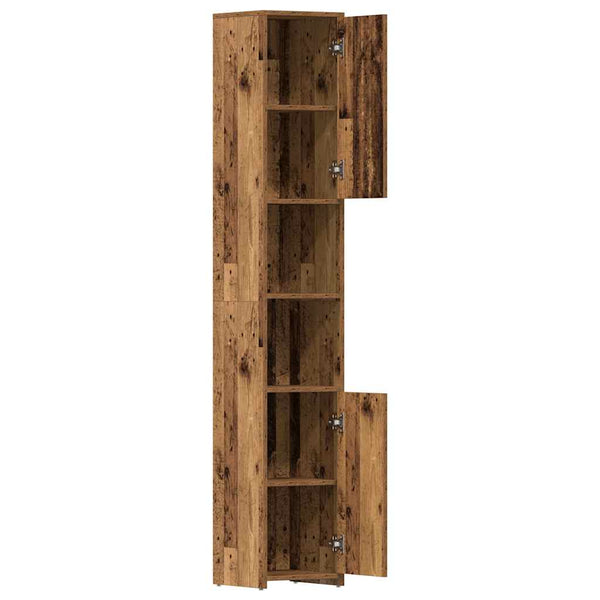 Badschrank Altholz-Optik, 30x183,5 cm