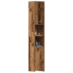Badschrank Altholz-Optik, 30x183,5 cm