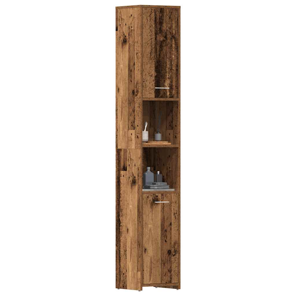 Badschrank Altholz-Optik, 30x183,5 cm