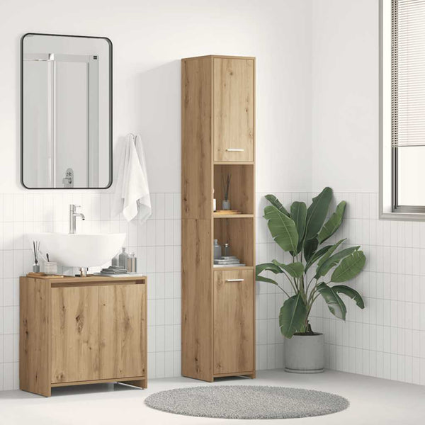 Badschrank Artisan Eiche 30x30x183,5 cm