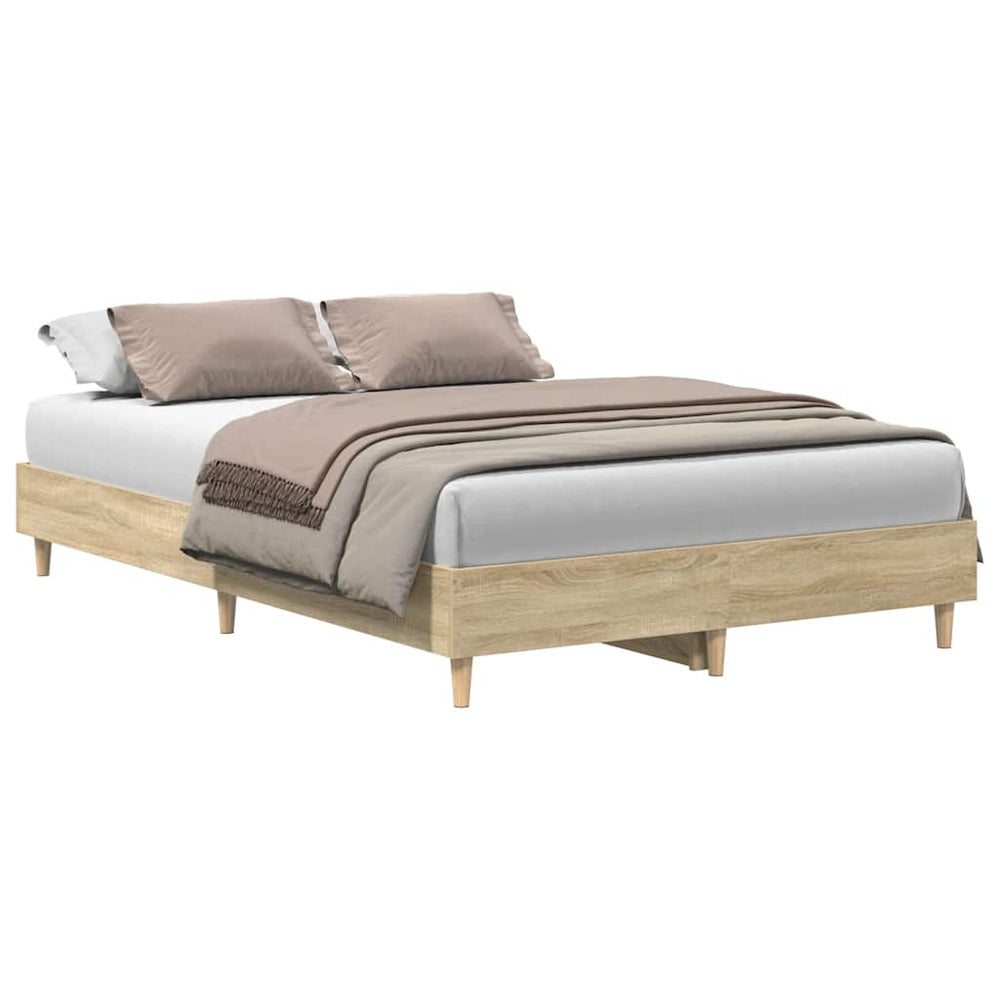 vidaXL Bed Frame without Mattress Sonoma Oak 120x200 cm Engineered Wood