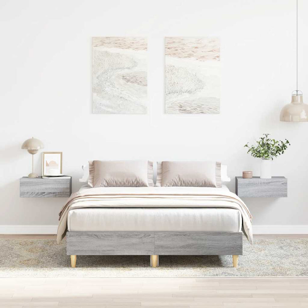 Bettgestell Grau Sonoma 120x200 cm