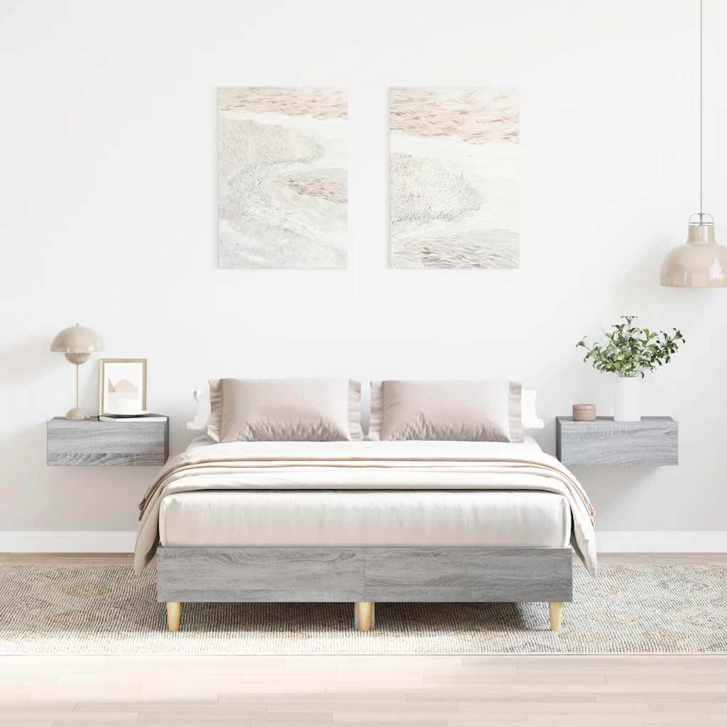 Bettgestell Grau Sonoma 120x200 cm
