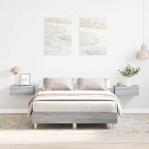 Bettgestell Grau Sonoma 120x200 cm