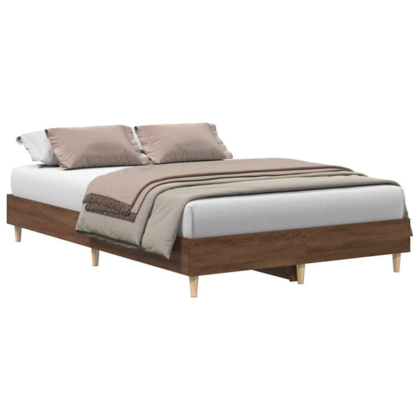 Bettgestell 120x200 cm Braun Eichen-Optik