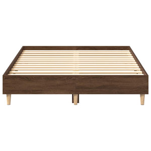 Bettgestell 120x200 cm Braun Eichen-Optik