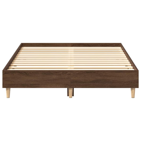 Bettgestell 120x200 cm Braun Eichen-Optik