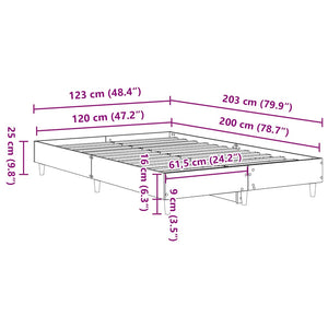 Bettgestell 120x200 cm Artisan Eiche