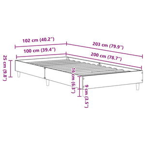 Bettgestell Räuchereiche 100x200 cm
