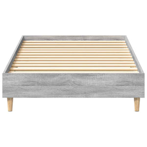 Bettgestell 100x200 cm Grau Sonoma