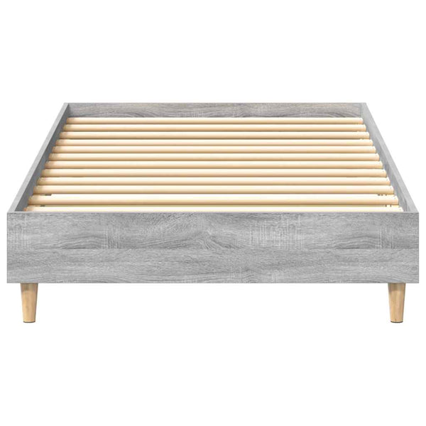 Bettgestell 100x200 cm Grau Sonoma