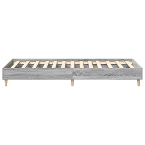 Bettgestell 100x200 cm Grau Sonoma