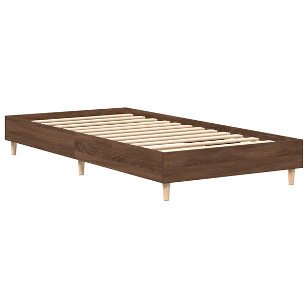 Bettgestell 90x200 cm Braun Eichen-Optik