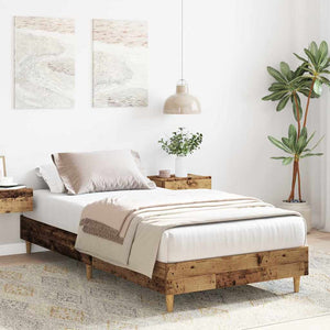 Bettgestell 90x200 cm Altholz-Optik