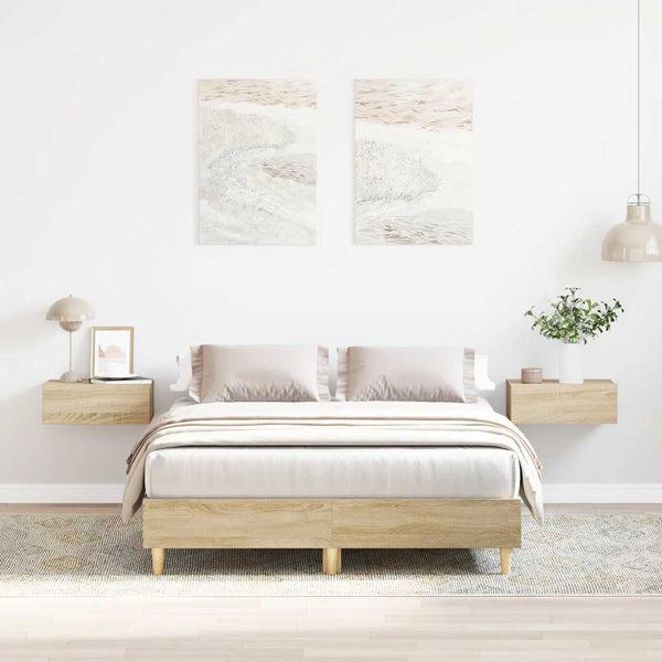 Bettgestell Sonoma-Eiche 140x190 cm