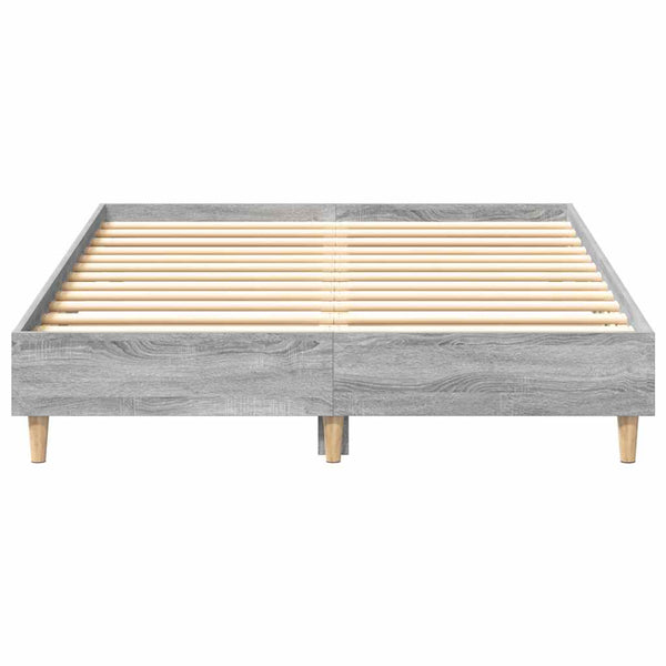 vidaXL Cadre de lit sans matelas Gris Chêne Sonoma 140x190 cm Aggloméré