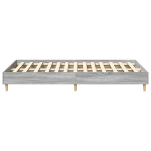 vidaXL Cadre de lit sans matelas Gris Chêne Sonoma 140x190 cm Aggloméré